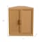 Homeroots 31in Natural Wood Corner Accent Cabinet 693403 - alternate 2