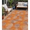 Homeroots 5' X 8' Orange Silver And Peach Polka Dot Washable Indoor Outdoor Area Rug 614684 - alternate 1
