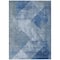 Homeroots 5' X 8' Blue And Gray Geometric Washable Indoor Outdoor Area Rug 602834 - alternate 2
