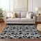 Homeroots 8' X 10' Black And Gray Abstract Washable Indoor Outdoor Area Rug 614128 - alternate 2