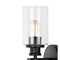 Jonathan Y Jules Edison 16.5" Cylinder 2-Light Iron/Seeded Glass Farmhouse Contemporary LED Wall Sconce, Black JYL7577A - alternate 3