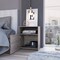 Homeroots 23" Gray Wood Nightstand 543675 - alternate 2