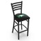 Holland Bar Stool Co 30" Blk Wrinkle North Dakota Stationary Bar Stool, Ladder Back L00430NorDak - alternate 1