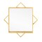 Homeroots 24" Gold Metal Geo Square Accent Mirror 574029 - alternate 3