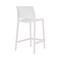 Homeroots Set of Four 26" White Heavy Duty Plastic Low Back Outdoor Counter Height Bar Chairs 565370 - alternate 2