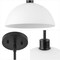 Jonathan Y Solene 11.75" 1-Light Modern Contemporary Adjustable Metal/Glass Dome LED Pendant, Black/White JYL9565C - alternate 4