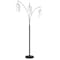 Homeroots 83" Black Three Light Torchiere Floor Lamp With White Frosted Glass Drum Shade 523350 - alternate 5