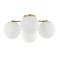 Jonathan Y Orly 18" 4-Light Bohemian Farmhouse Iron/Frosted Glass LED Semi Flush Mount, Brass Gold/White JYL7571A - alternate 6