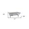 Homeroots 51" Gray And Silver Stainless Steel Coffee Table 520590 - alternate 2