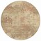 Homeroots 8' Tan And Beige Round Abstract Washable Indoor Outdoor Area Rug 630893 - alternate 2