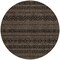 Homeroots 8' Chocolate And Brown Round Southwestern Washable Indoor Outdoor Area Rug 587526 - alternate 3