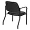 Office Star Products Big and Tall Guest Chair in Black Faux Leather with soft PU Arms, Sturdy Black Metal Chair 55052B-U6 - alternate 2