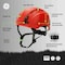 Ge Safety Helmet, Vented, Red GH400R - alternate 3
