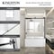 Kingston Brass 60" Acrylic Alcove Left-Hand Drain Tub with Right Sliding Tub Door, White/Matte Black KVTDE603122L0 - alternate 2