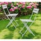 Homeroots Set of Two White Aluminum Outdoor Folding Dining Chairs 606526 - alternate 1