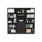 Homeroots 71" Black Five Tier Bookcase with Two doors 546347 - alternate 1