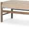 Homeroots 57in Beige and Brown Cotton and Solid Wood Upholstered Bench 606749 - alternate 3