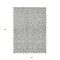 Homeroots 3' X 5' Gray And Ivory Damask Washable Indoor Outdoor Area Rug 595151 - alternate 3