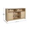Flash Furniture Malaki 58 Inch Buffet Sideboard w/2 Soft Close Drs and Cntr Shelf, up to 65in. TV's, Natural/Rattan EV-ET8114-ZZ-NAT-GG - alternate 2