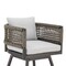 Homeroots 35" Light Gray Metal Swivel Low back Outdoor Counter Height Bar chair with Footrest 571164 - alternate 4