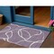 Homeroots 3' X 5' Purple And Ivory Abstract Washable Indoor Outdoor Area Rug 597511 - alternate 1