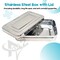 A2Z Scilab Stainless Steel Medical Instrument Box Organizer Storage Tray w/ Lid - 8Lx5Wx2H A2Z-ZR1147 - alternate 3