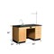 Diversified Spaces Instructor's Desk, Oak, Wood Frame, 60 in W, Black/Red 1216K-L - alternate 4