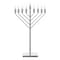 Vintiquewise Large Modern Antique Silver Nine Branch Electric Chabad Style Hanukkah Menorah with Flame QI004626-Si - alternate 4