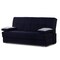 Homeroots 75" Black Chenille Convertible Futon Sleeper Sofa And Toss Pillows With Storage 607201 - alternate 3