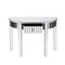 Homeroots 39" Silver Mirrored Glass Half Moon Console Table With Drawer 568869 - alternate 2