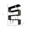 Homeroots 67" Black And Silver Metal and Wood Three Tier Etagere Bookcase 555014 - alternate 3