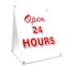 Signmission Open 24 Hours, 36 Inch x 24 Inch A-frame Yard Sign, Plastic Sign SBC-2436-Open 24 Hours - alternate 1