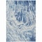 Homeroots 5' X 8' Navy Blue And Ivory Abstract Washable Indoor Outdoor Area Rug 614294 - alternate 3