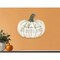 Homeroots 15" X 17" Cream Pumpkin Gather Here With Grateful Hearts Hanging Dimensional Sculpture 416052 - alternate 2