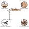 Pure Garden 10 ft Cantilever Patio Umbrella with 220lb Base and Beige Canopy Shade 83-OUT5410B - alternate 2