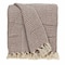 Homeroots Brown and Beige Woven Herringbone Handloomed Throw 476203 - alternate 1