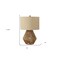Homeroots 22" Brown Rattan Geometric Table Lamp With Beige Drum Shade 545814 - alternate 4