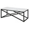 Homeroots 46" Black Faux Marble And Steel Coffee Table 520937 - alternate 2