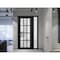 Vdomdoors Front Exterior Prehung FiberGlass Door Frosted Glass / Manux 8312 Matte Black / Sidelight Exterior MANUX8312EXD-BLK-W36+12 x H80-LH - alternate 4