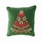 Homeroots 18" Green And Red Floral Velvet Cotton Christmas Tree Throw Pillow 719258 - alternate 2