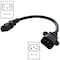 Ac Works Power Cord, IEC C14 Sheet E to IEC C13 Female, 1 ft, SJTW 16/3, 13A, Mounting Holes FC14C13-012 - alternate 2