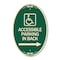 Signmission Accessible Parking on Right Arrow With Graph, 12 In X 18 In Architectural, Heavy Gauge Aluminum A-OV-G-1218-24355 - alternate 1