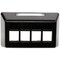 Hubbell 4-Port Fiber Patch Panel, Black FP4BBK - alternate 2