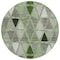 Homeroots 8' Green And Fern Green Round Geometric Washable Indoor Outdoor Area Rug 583012 - alternate 3