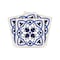 Homeroots 6" X 6" Blue And White Mosaic Peel And Stick Removable Tiles 399827 - alternate 1