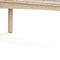 Homeroots 62in Beige Cream and Brown Striped Cotton Blend and Solid Wood Upholstered Bench 606748 - alternate 2