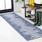Jonathan Y Zolak Berber Stripe Geometric Blue/Ivory 2 ft. x 8 ft. Indoor/Outdoor Runner Rug SMB124C-28 - alternate 1