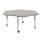 Flash Furniture Commercial Adjustable Height Flower Activity Table with Locking Casters-LT Gray XU-A60-FLR-LTGRY-T-P-CAS-GG - alternate 1