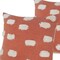Homeroots Set of Two 20" Orange And Natural And Orange Polka Dot Cotton Throw Pillows with Pompoms, 2PK 588381 - alternate 3