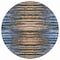 Homeroots 8' Blue Brown And Sky Blue Round Striped Washable Indoor Outdoor Area Rug 577982 - alternate 2